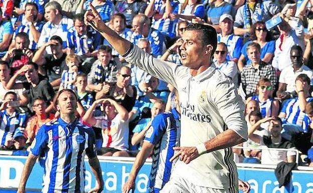 Cristiano Ronaldo, en el choque de la pasada temporada en Mendizorroza.