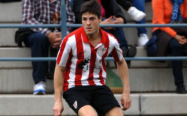 Markel Etxeberria, en un partido con el Bilbao Athletic.