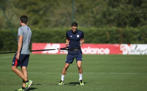 De Marcos, en el entrenamiento.