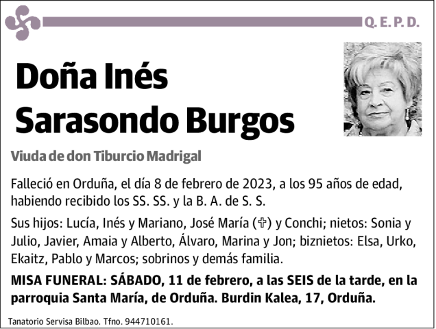 In S Sarasondo Burgos Esquela Necrol Gica El Correo