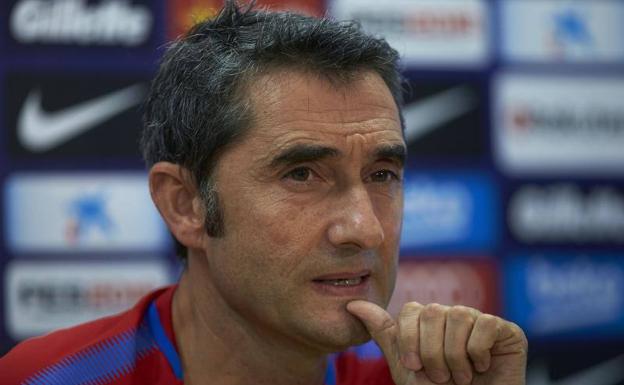 Ernesto Valverde, entrenador del Barcelona.