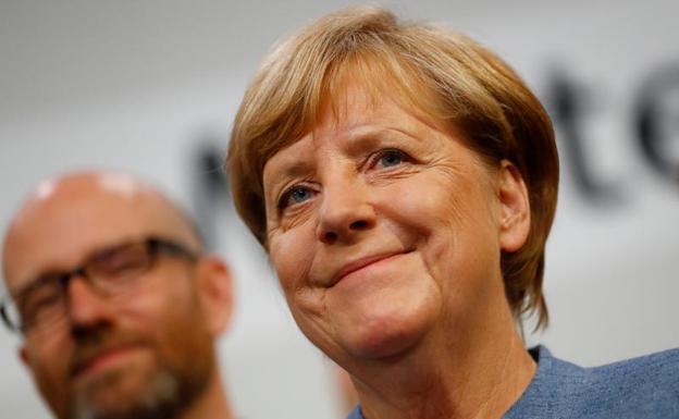 Angela Merkel, tras conocer el resultado de las elecciones en Berlín./Reuters
