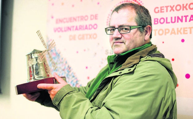 Arana, durante la gala de entrega de premios que se celebró en Romo. / BORJA AGUDO