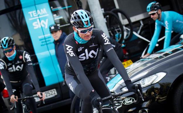 Chris Froome, en diciembre, entrenándose en Mallorca. /AFP
