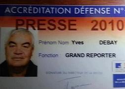 Carné de prensa de Yves Debay. / Archivo/