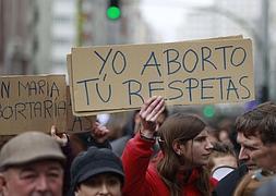 Manifestación contra la reforma del aborto del 8 de febrero. / Archivo/