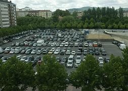 Vista del parking, que quedará clausurado tras las Navidades./
