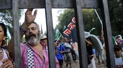 Sánchez Gordillo, en plena protesta. /Afp/