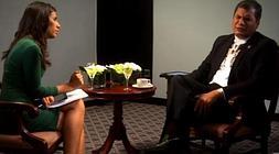 Correa y Pastor, durante la entrevista. /CNN/