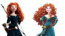 Las diferencias entre las dos representaciones de Mérida son evidentes. / Disney/