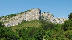 Sierra de Aizkorri, desde el parking del santuario de Arantzazu (1.528 metros)./