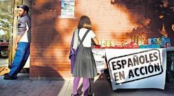 Colecta de comida de España 2000 que se entrega solo a familias españolas./ O. C./