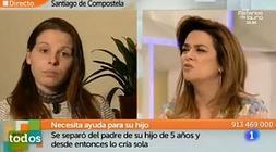 Momento en el que la presentadora 'calla la boca' a la invitada./ Tve/