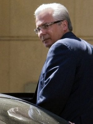 El juez Baltasar Garzón, ayer en Madrid. :: REUTERS/