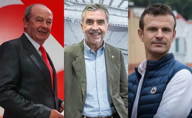 Así están las planchas de los tres aspirantes a la presidencia del Athletic