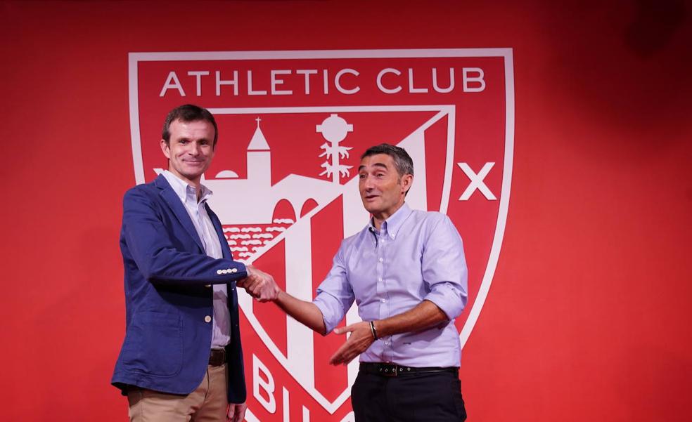 El presidente del Athletic no tiene «prisa» en abordar el futuro de Valverde