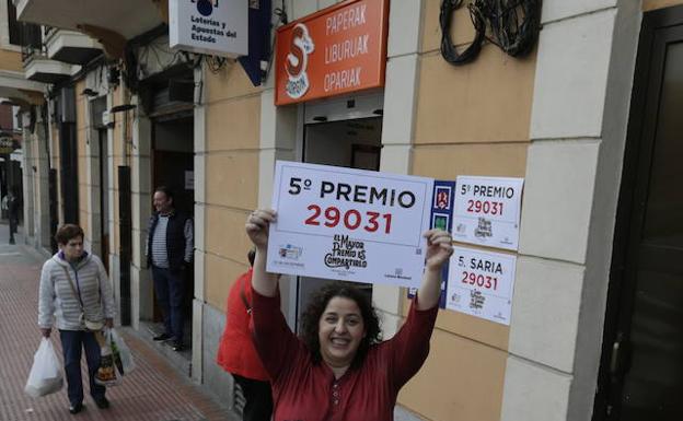 Un décimo del 29031 deja 6.000 euros en Sestao