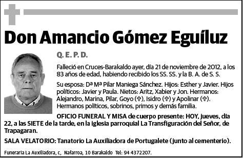 GOMEZ EGUILUZ,AMANCIO