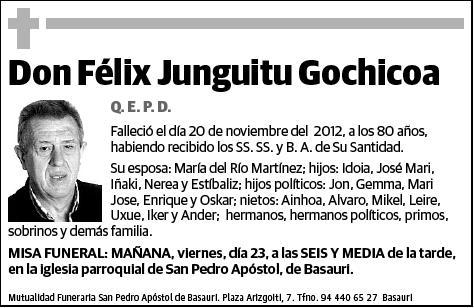 JUNGUITU GOCHICOA,FELIX