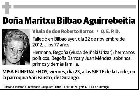 BILBAO AGUIRREBEITIA,MARTITXU