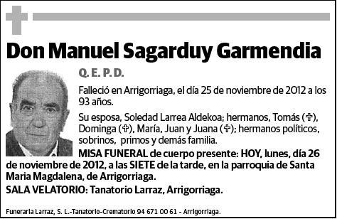 SAGARDUY GARMENDIA,MANUEL