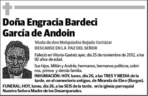 BARDECI GARCIA DE ANDOIN,ENGRACIA