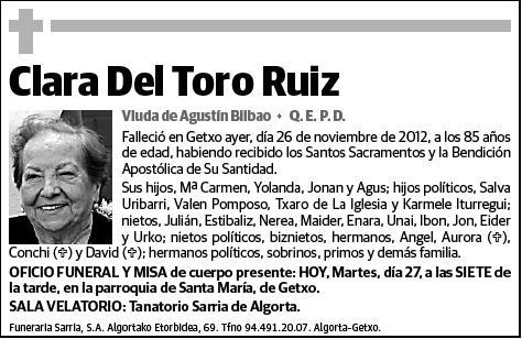 DEL TORO RUIZ,CLARA