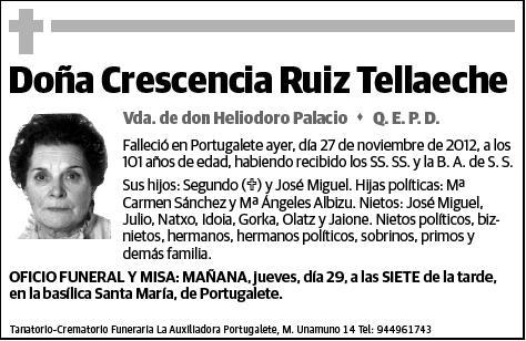 RUIZ TELLAECHE,CRESCENCIA