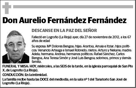 FERNANDEZ FERNANDEZ,AURELIO