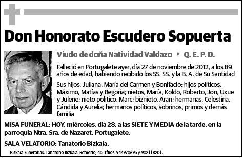 ESCUDERO SOPUERTA,HONORATO