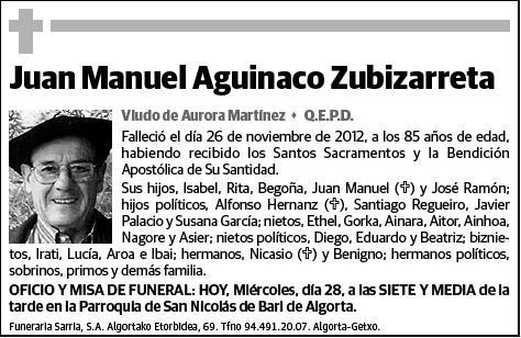 AGUINACO ZUBIZARRETA,JUAN MANUEL