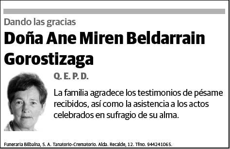 BELDARRAIN GOROSTIZAGA,ANE MIREN