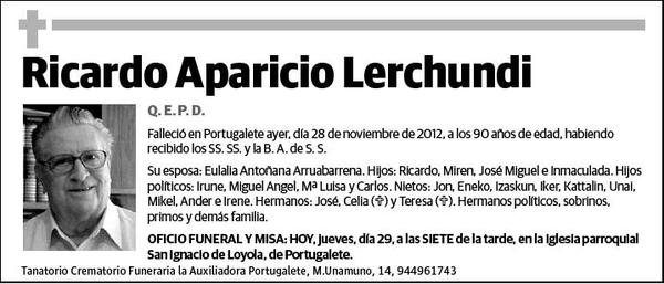 APARICIO LERCHUNDI,RICARDO