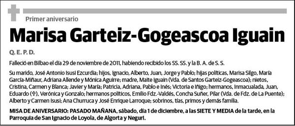 GARTEIZ-GOGEASCOA IGUAIN,MARISA