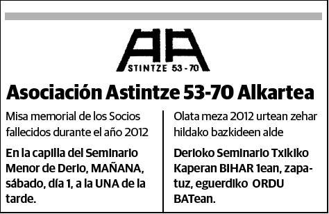 ASTINTZE 53-70,ASOCIACION