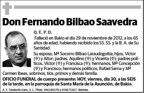 BILBAO SAAVEDRA,FERNANDO