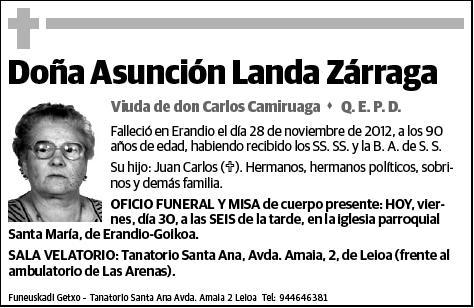 LANDA ZARRAGA,ASUNCION