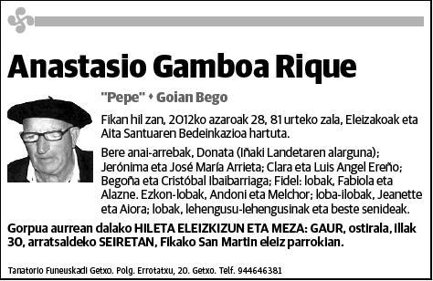 GAMBOA RIQUE,ANASTASIO