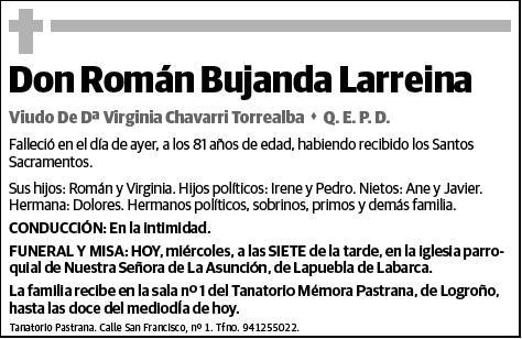 BUJANDA LARREINA,ROMAN