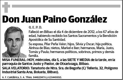 PAINO GONZALEZ,JUAN