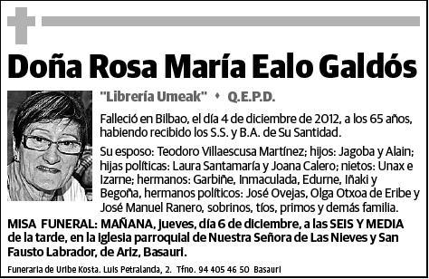 EALO GALDOS,ROSA MARIA