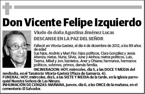 FELIPE IZQUIERDO,VICENTE