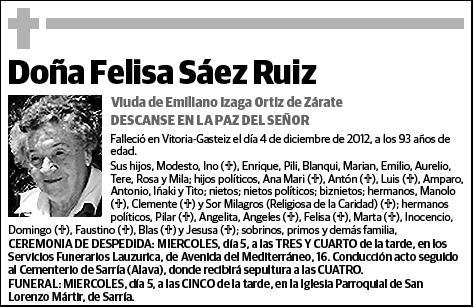 SAEZ RUIZ,FELISA