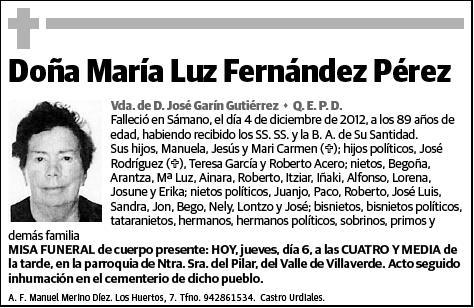 FERNANDEZ PEREZ,MARIA LUZ