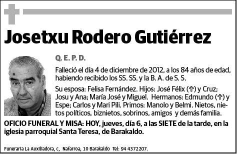 RODERO GUTIERREZ,JOSETXU