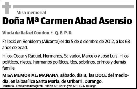 ABAD ASENSIO,Mª CARMEN