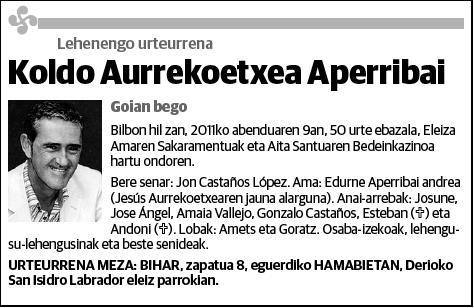 AURREKOETXEA APERRIBAI,KOLDO