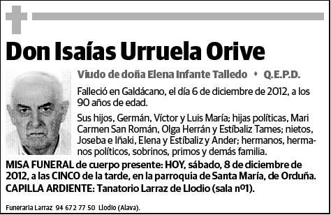 URRUELA ORIVE,ISAIAS