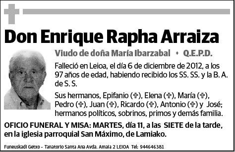 RAPHA ARRAIZA,ENRIQUE