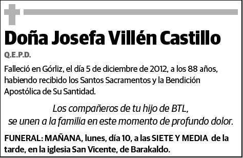 VILLEN CASTILLO,JOSEFA